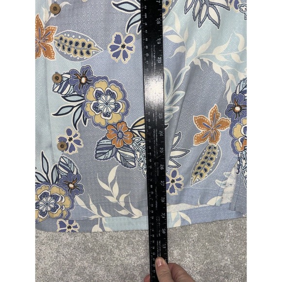 Tommy Bahama Shirt Mens Large Blue Hawaii All Over Print Tropical Silk - Picture 5 of 6